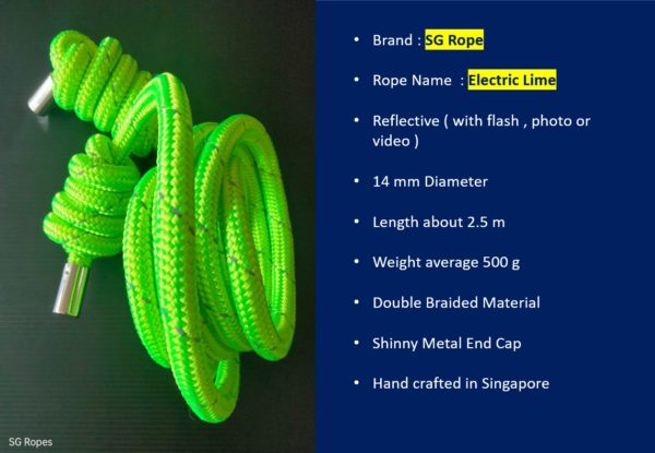 SG Rope - Electric Lime Reflective Flow Ropes