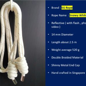 Snowy White Reflective Flow Rope