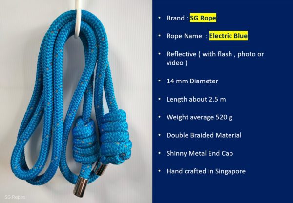 SG Ropes - Electric Blue Reflective Flow Rope